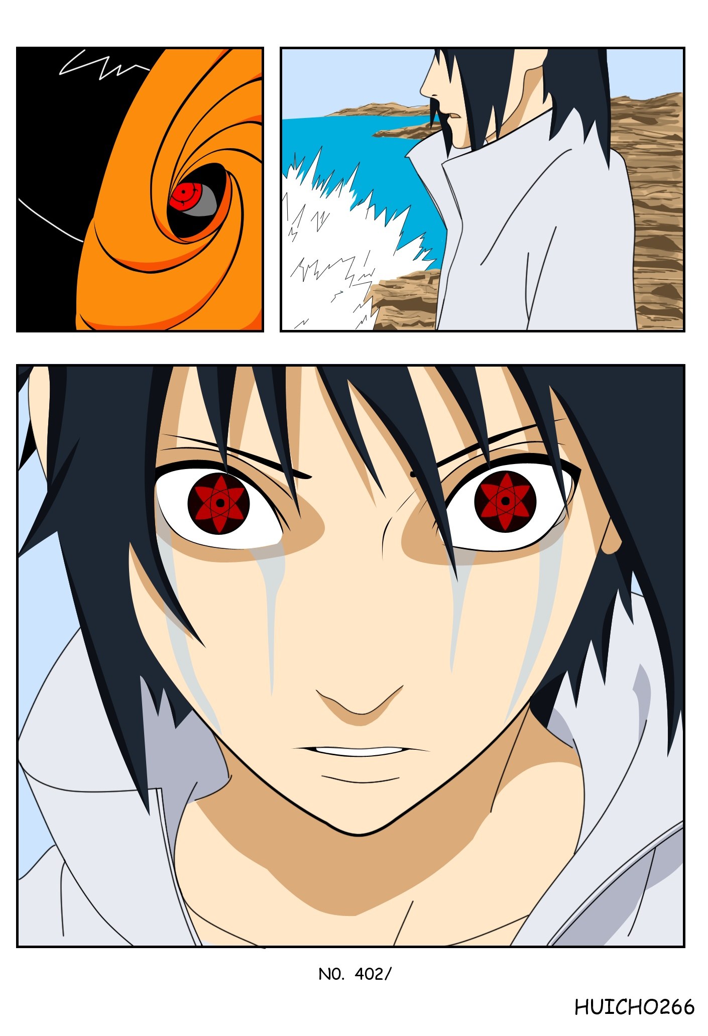 Sasuke with Sharingan eyes