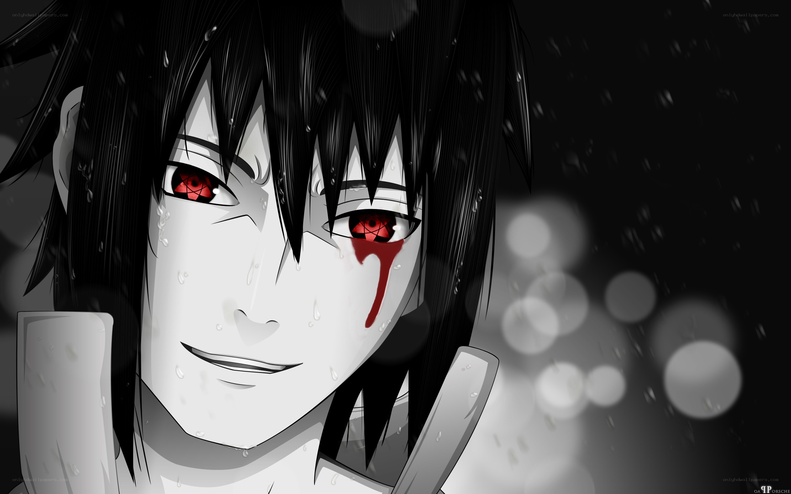 Sasuke with Sharingan eyes