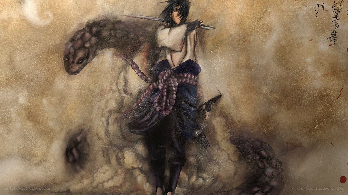 sasuke with snake summon