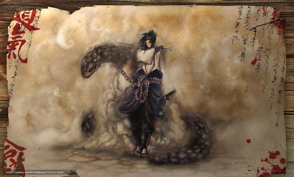 Sasuke with snake summon