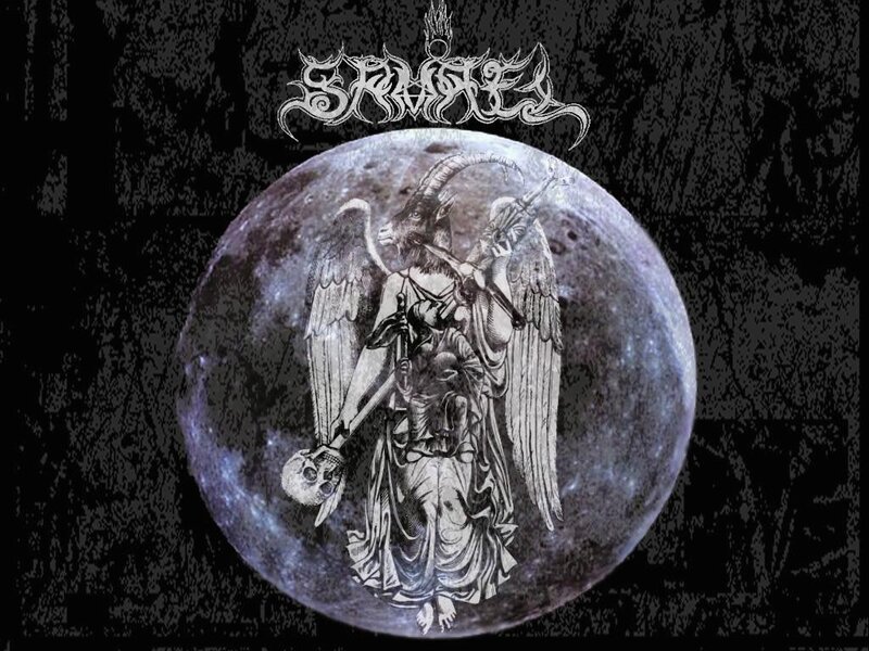 Satanic angel on the moon