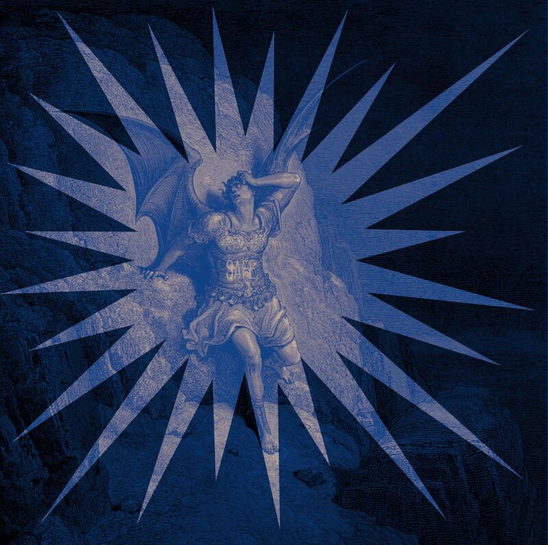 Satanic figure with radiant spikes