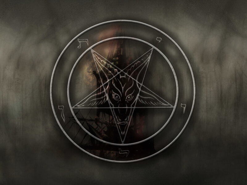 Satanic pentagram symbol