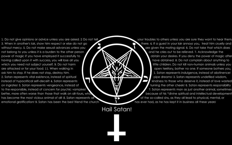 Satanic Pentagram Symbol — Black
