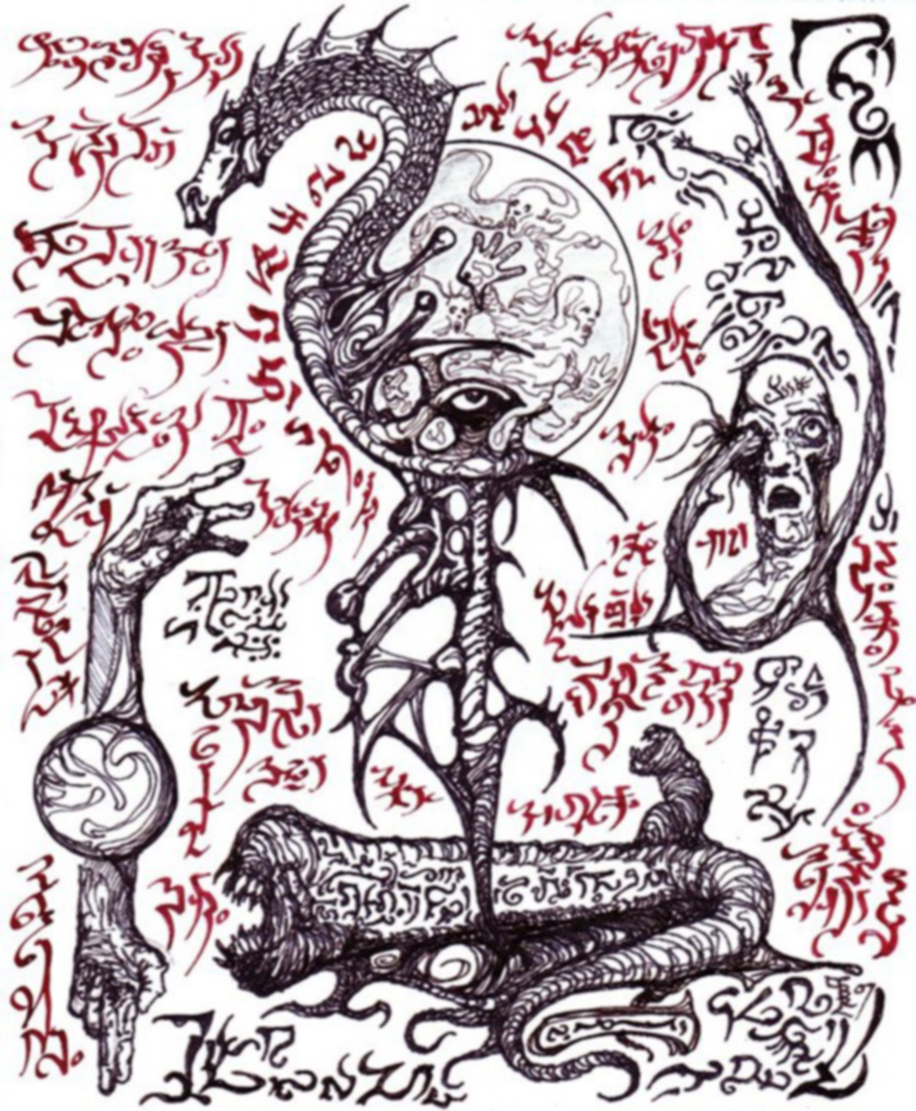 Satanic ritual illustration