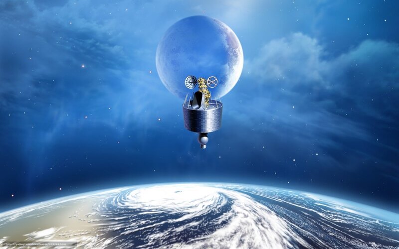 Satellite above Earth