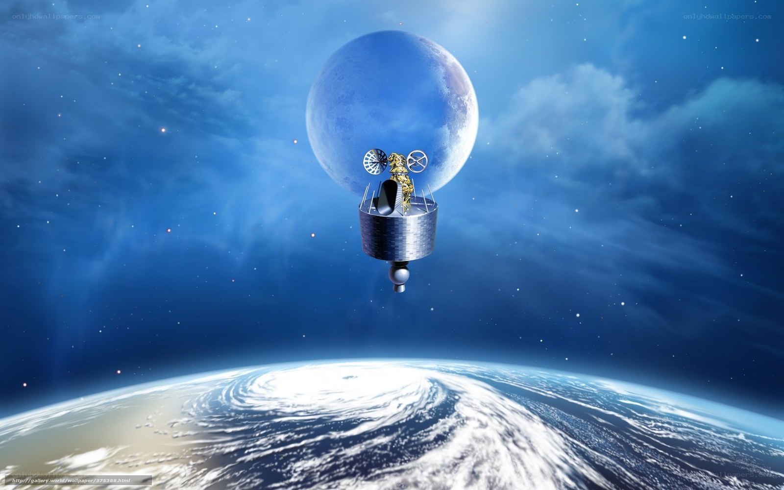 Satellite above Earth