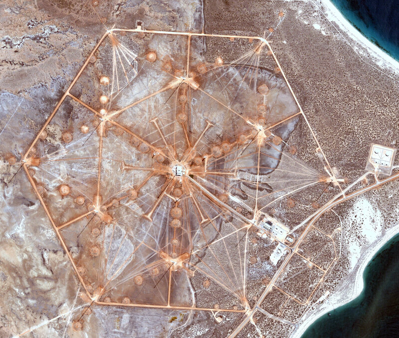 satellite array at nuclear test site