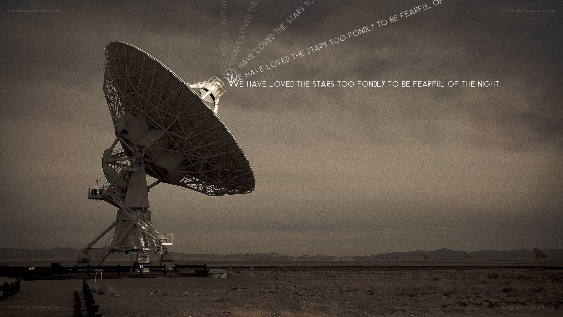 Satellite dish in desert