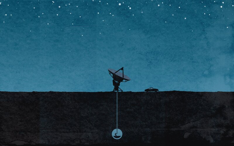 Satellite Dish on Hill