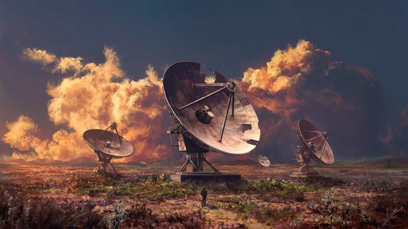 Satellite Dishes in Desert