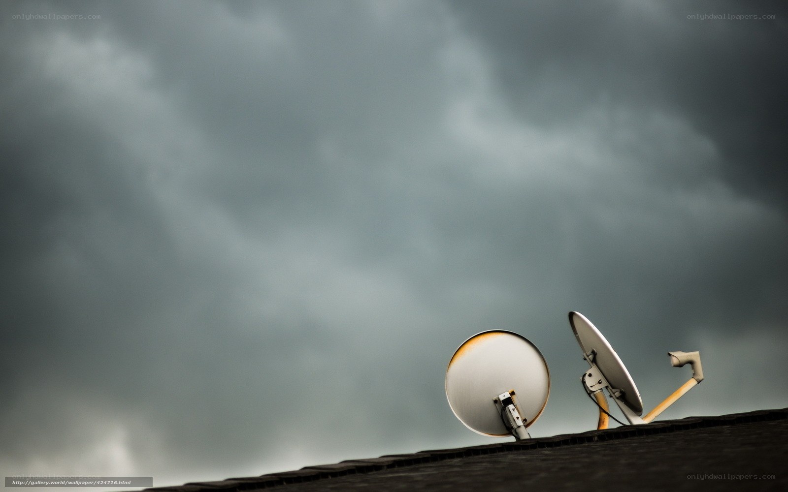 Satellite dishes on a roof