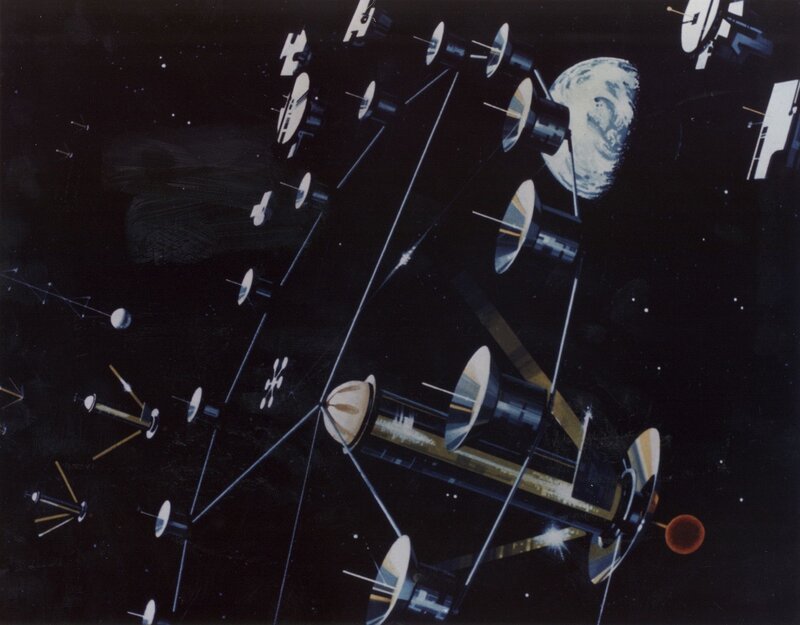 Satellite network in space