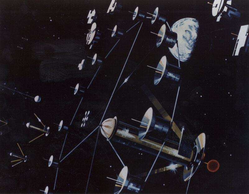 Satellite network in space