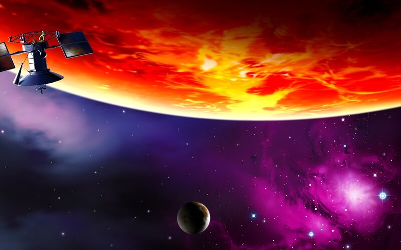 Satellite orbiting a gas giant