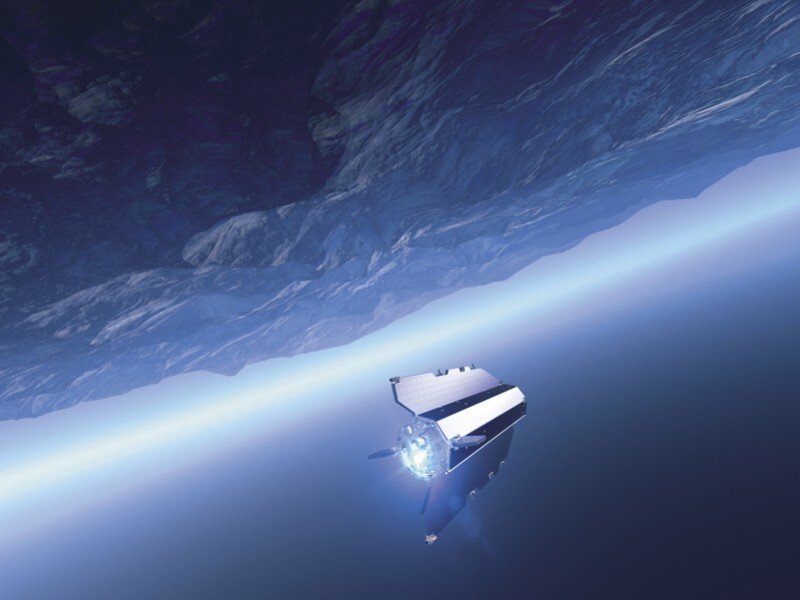 Satellite orbiting a planet