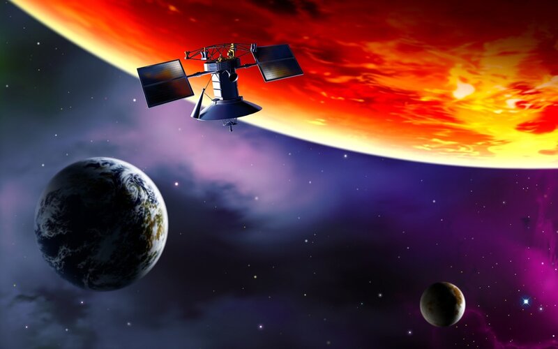 Satellite orbiting a planet