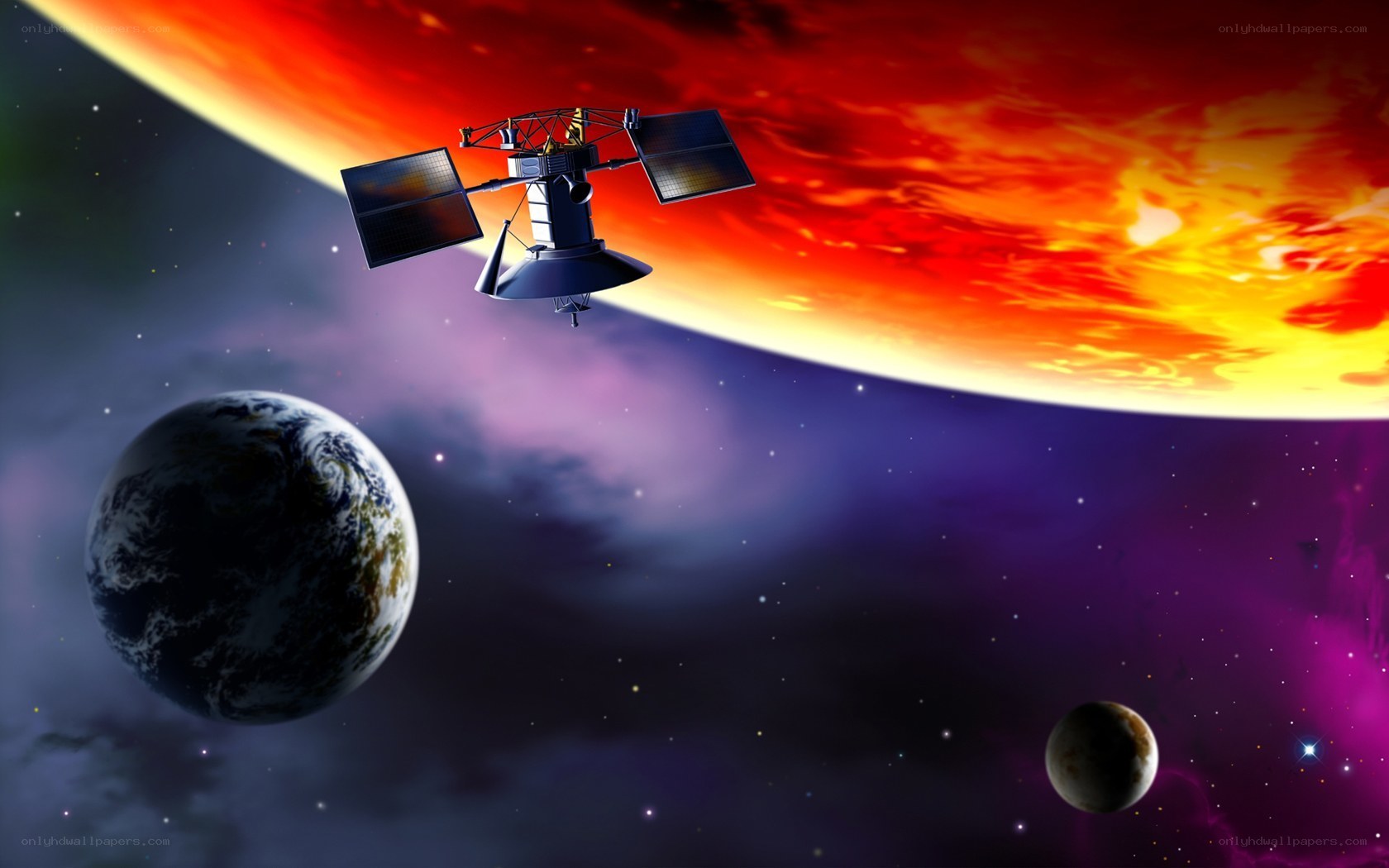 Satellite orbiting a planet