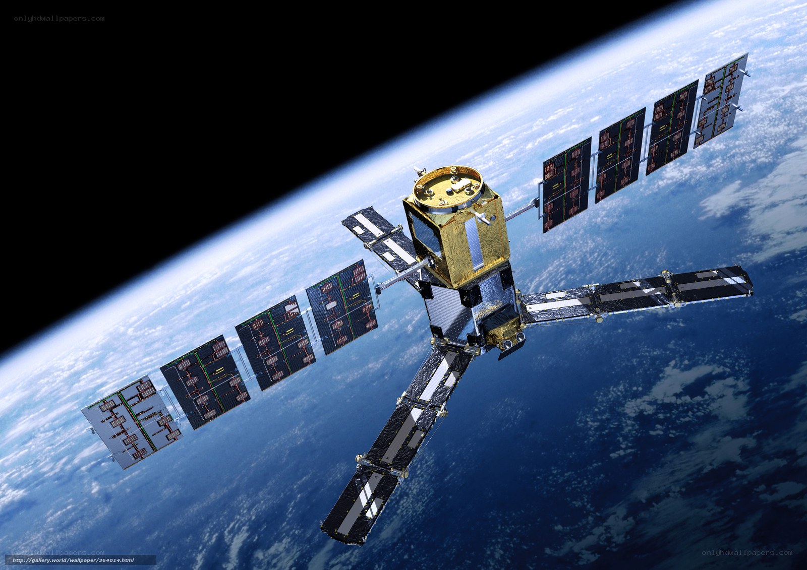 Satellite orbiting Earth