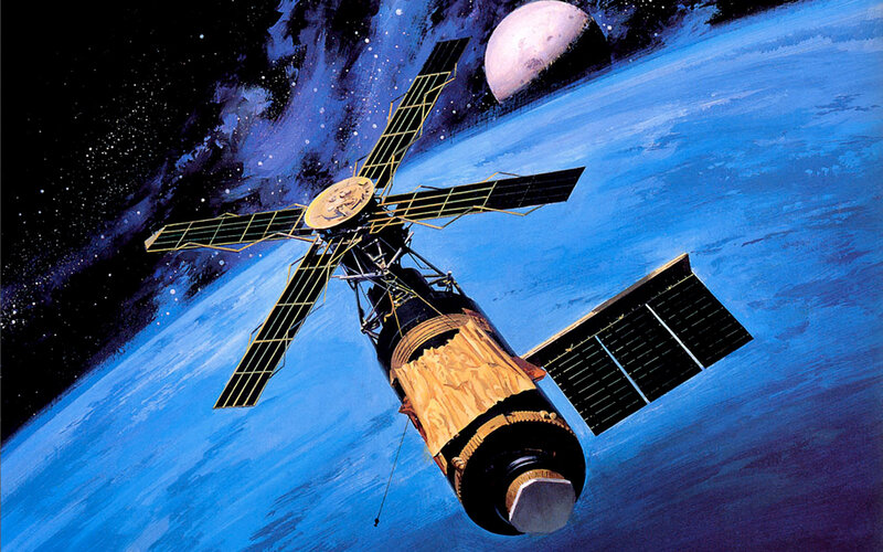 Satellite orbiting Earth