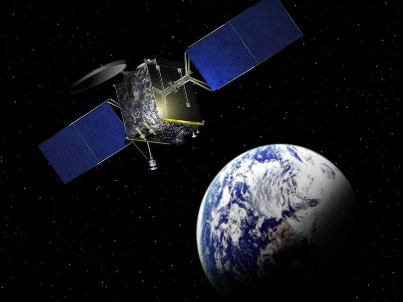 Satellite orbiting Earth
