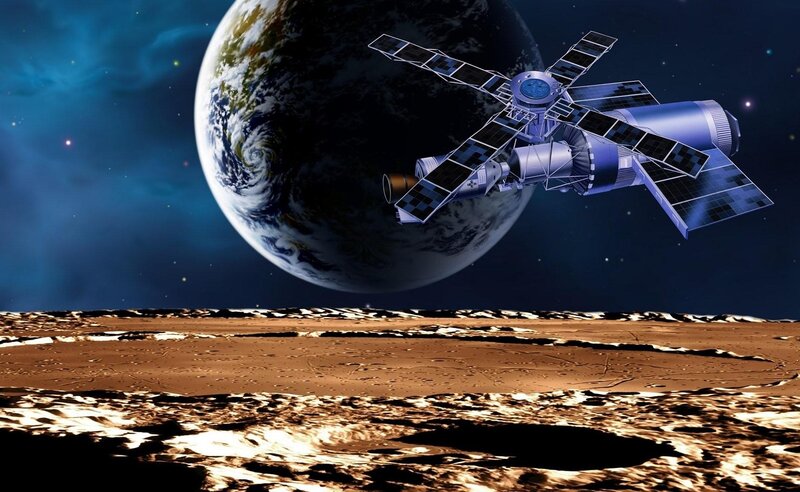 Satellite orbiting Earth