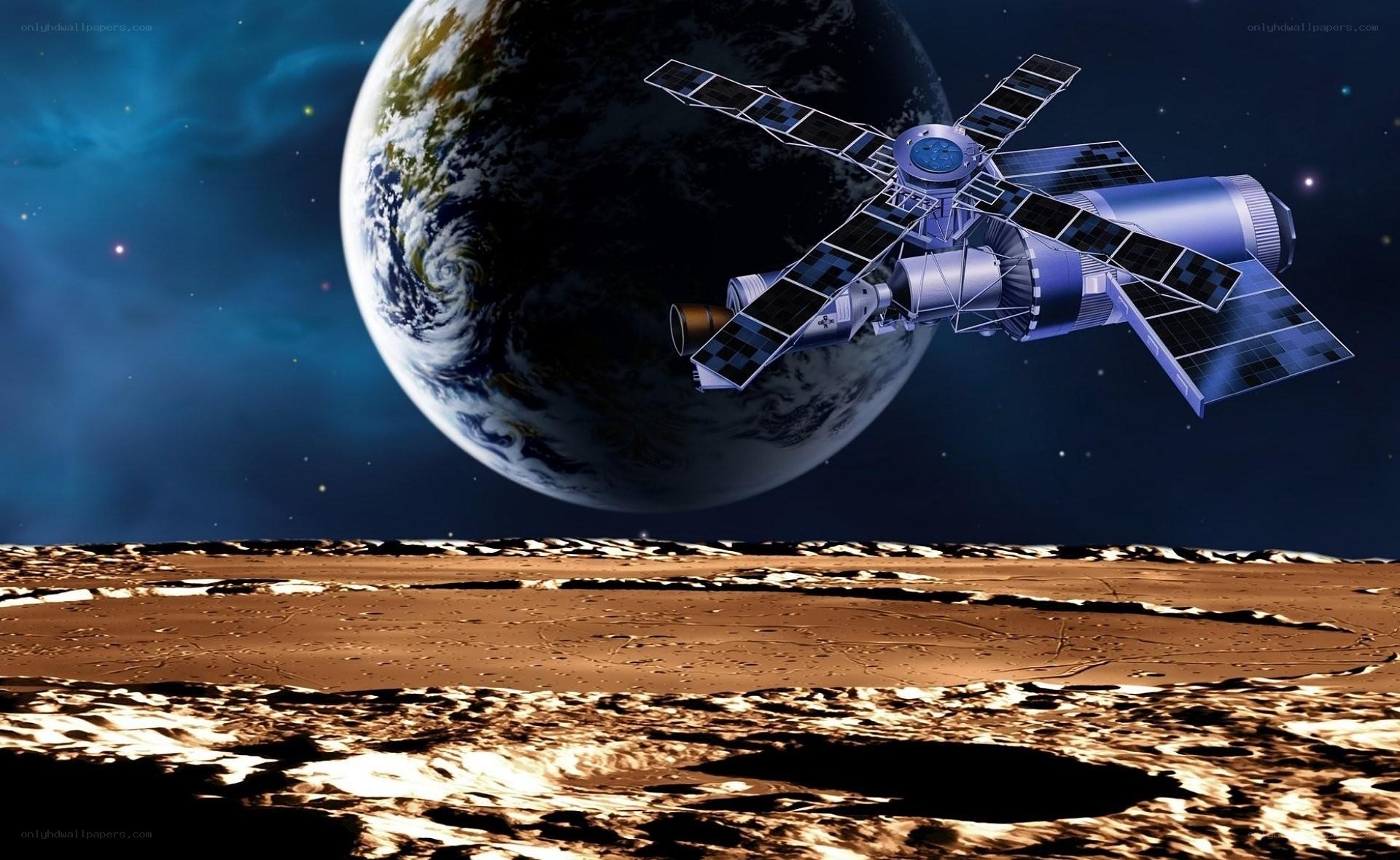 Satellite orbiting Earth
