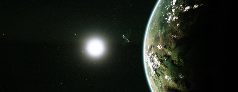 Satellite Orbiting Planet