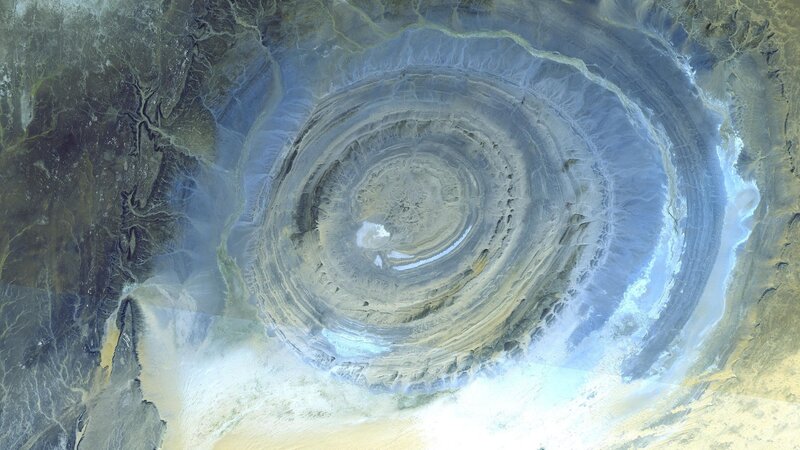 satellite view of a crater
