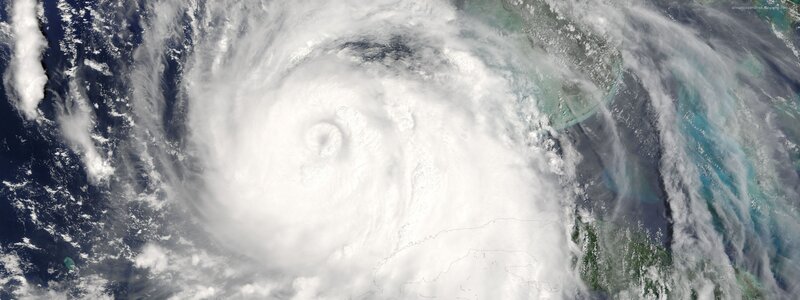 Satellite view of a hurricane