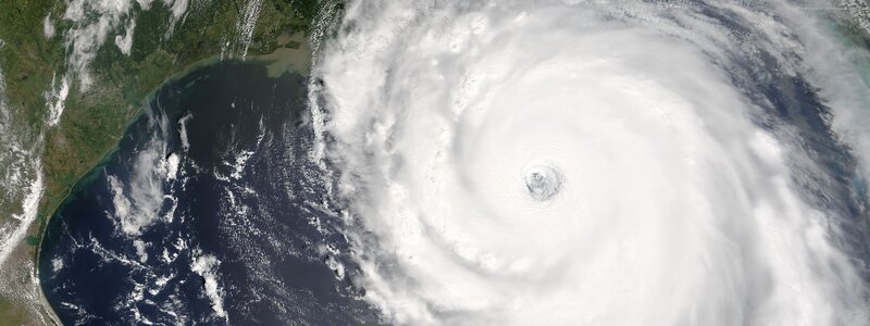 Satellite view of a hurricane