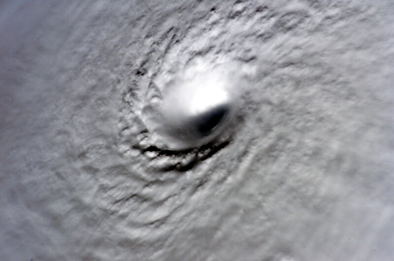 Satellite view of a hurricane