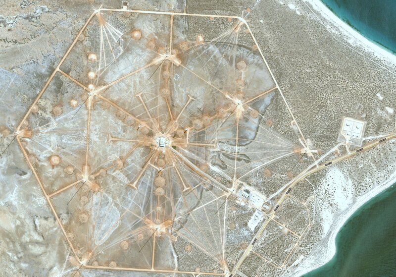 satellite view of a large facility
