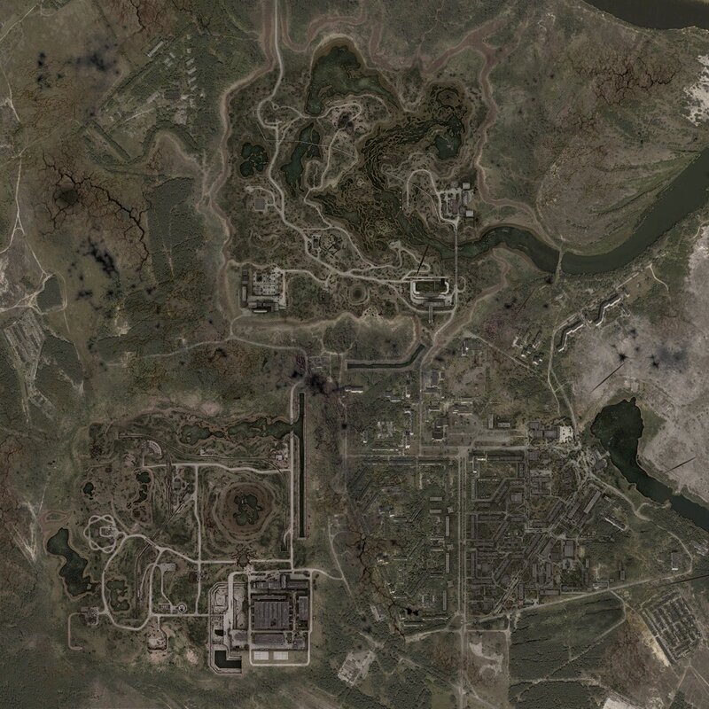 satellite view of a military base