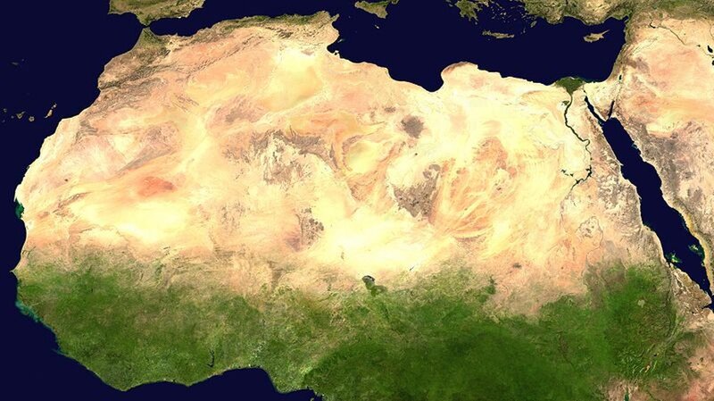 Satellite View of Africa — Brown