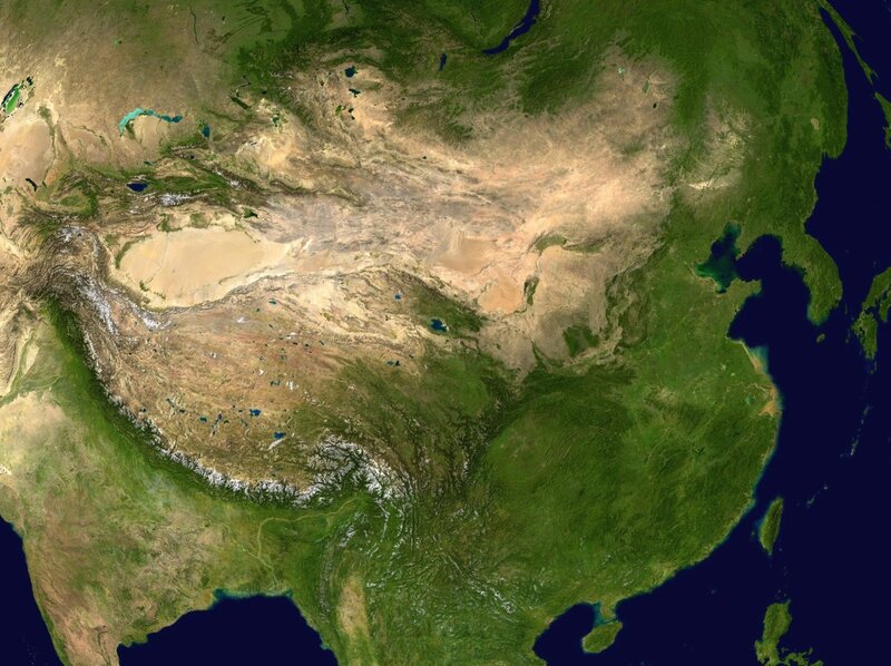Satellite View of Asia