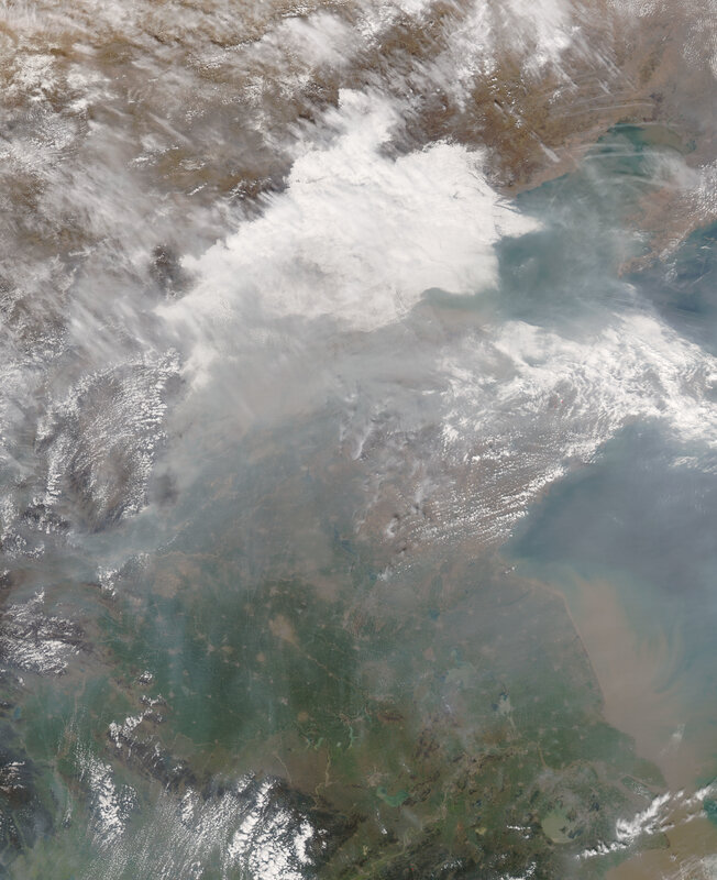 Satellite view of cloud cover