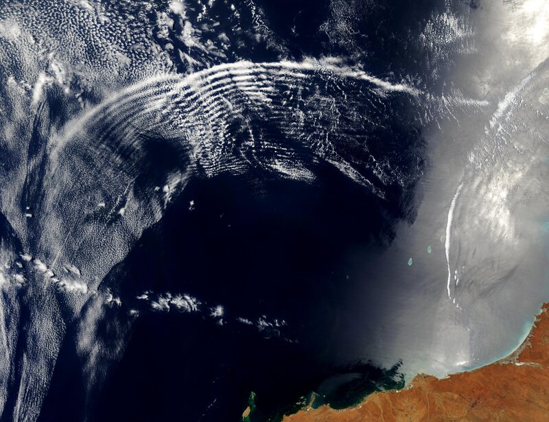Satellite view of cyclone