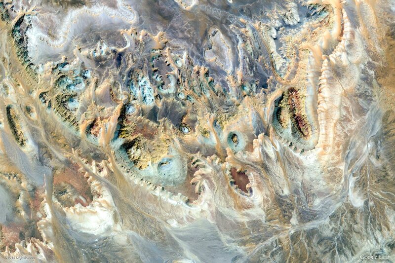 Satellite View of Desert