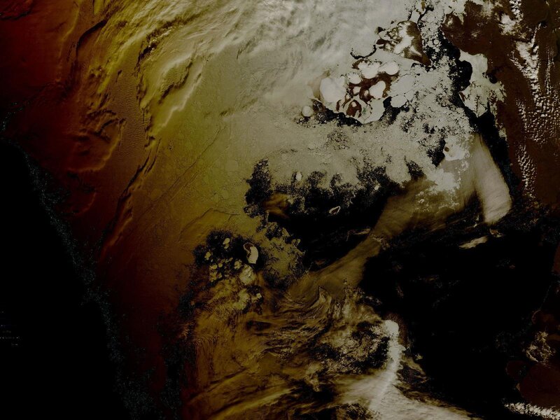 Satellite view of Earth's surface