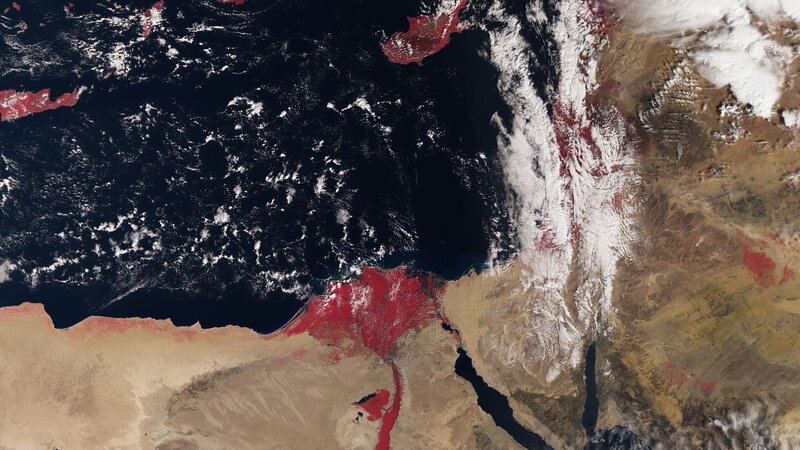 Satellite View of Egypt — Brown