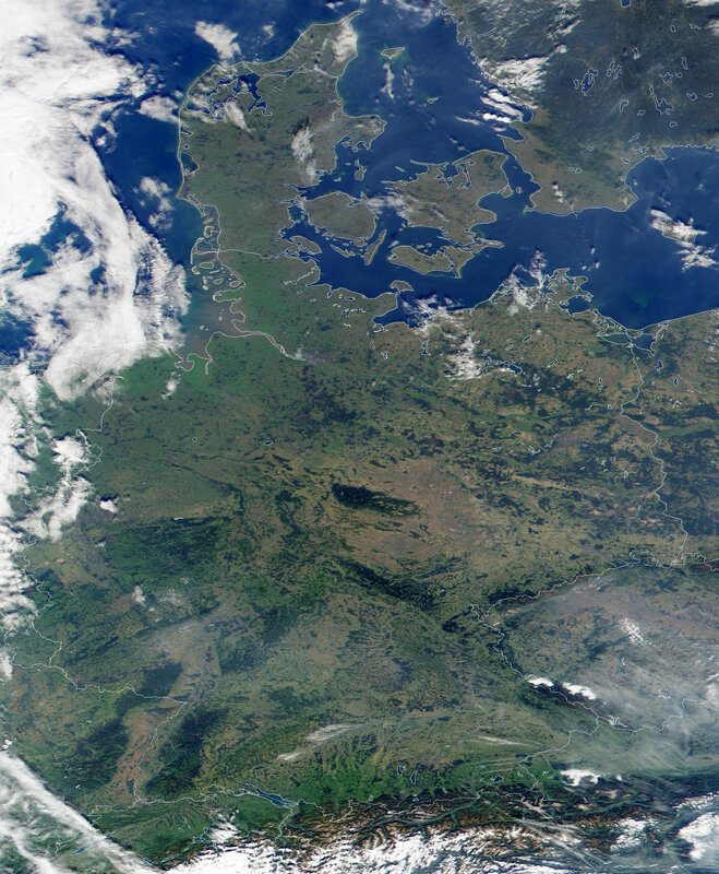 Satellite view of Germany