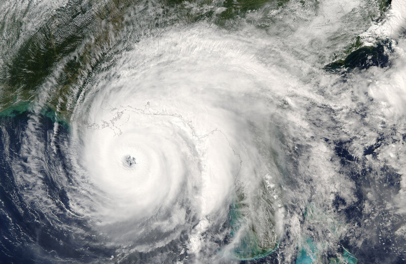 Satellite view of hurricane