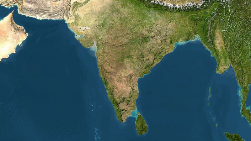 Satellite View of India