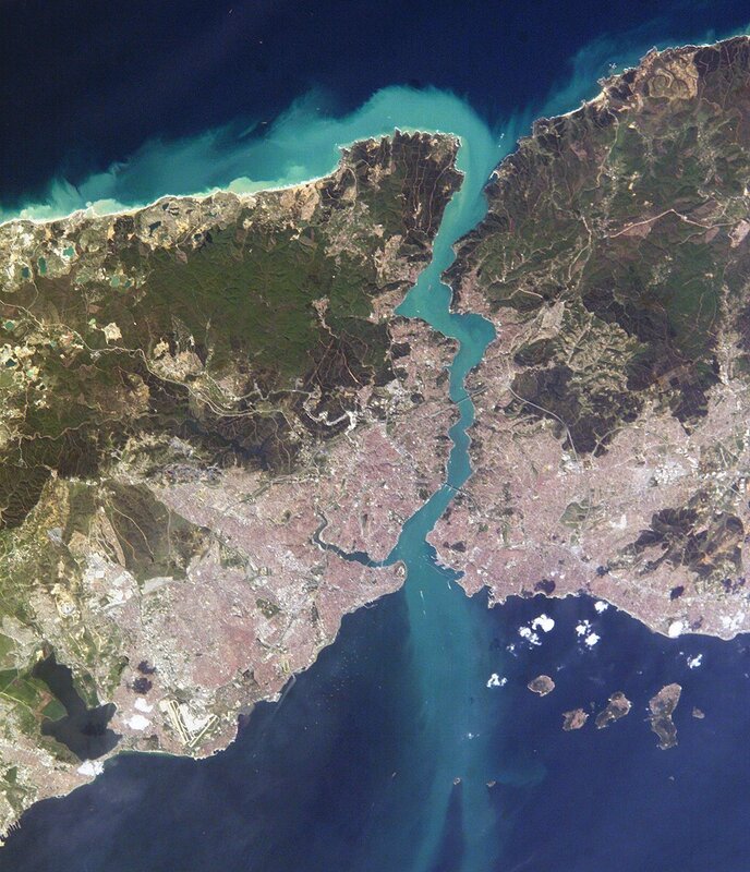 Satellite view of Istanbul