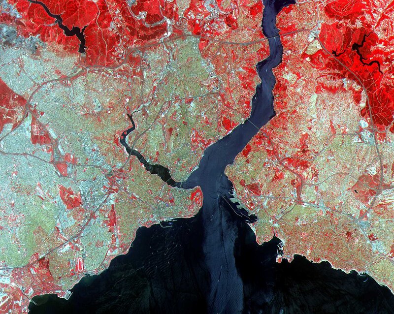 Satellite view of Istanbul