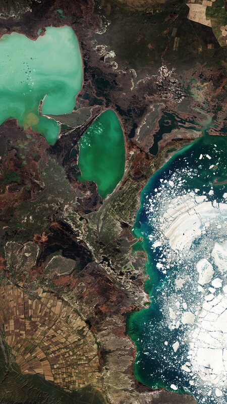 Satellite View of Lakes