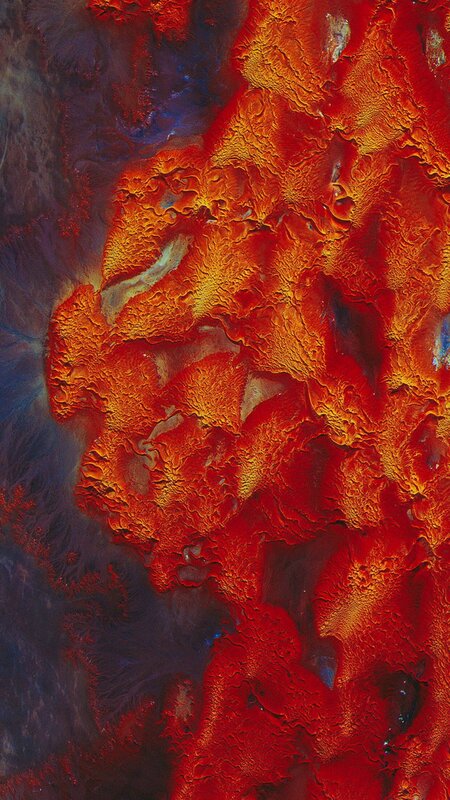 Satellite View of Lava Flow