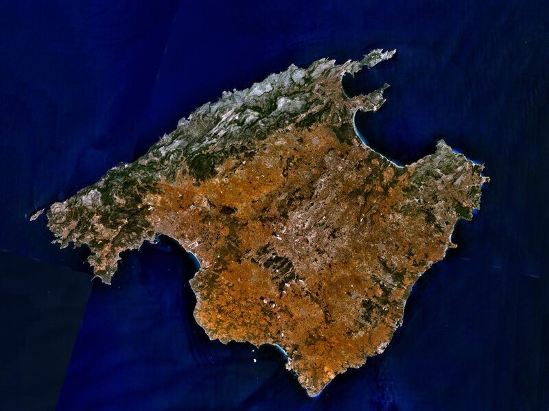 Satellite view of Mallorca