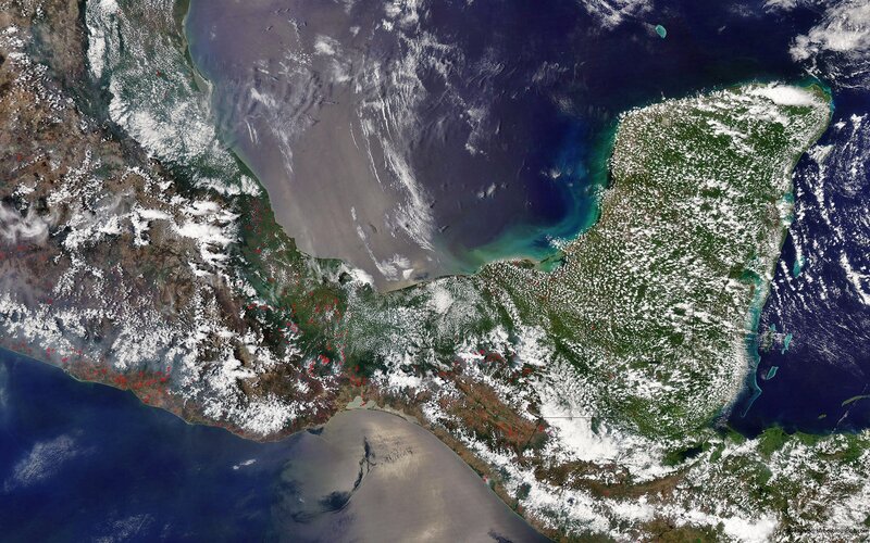 Satellite View of Mexico — Green